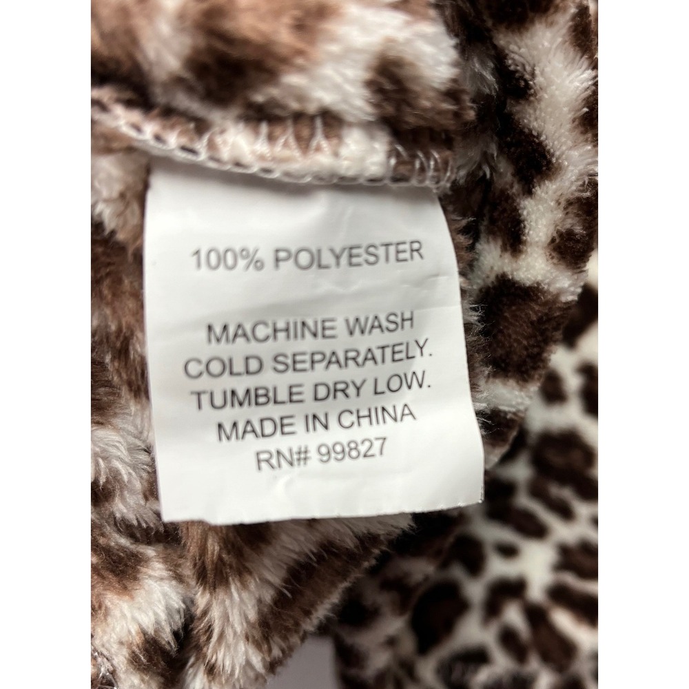 Pine Cone Hill Pajama Pant Set XL Leopard Print Fleece Plush Cozy Winter Cabin - Picture 7 of 7